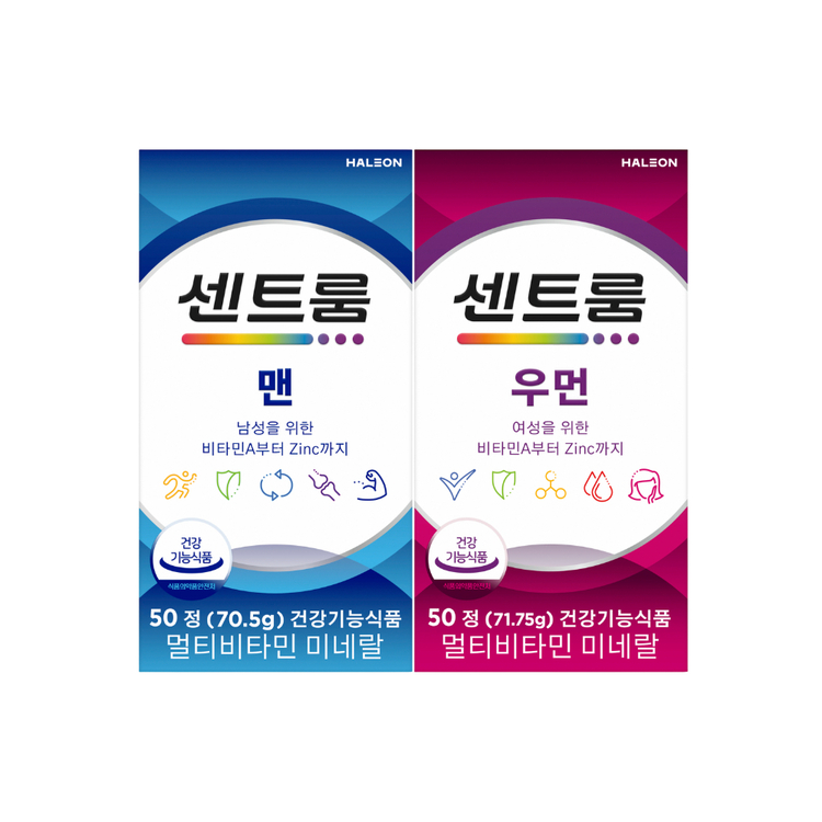 [센트룸] 맨/우먼 플러스 멀티비타민 미네랄 (50정 모음전 5종 택1)